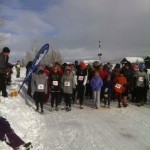 Runners toe the line for the start of the 2011 Teton Turkey Chase.